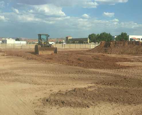 Grading land for construction in St. George