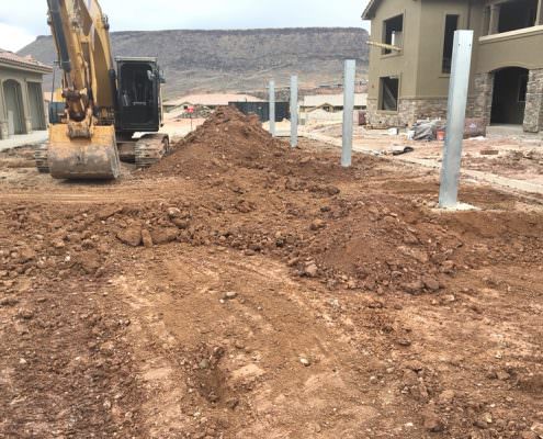 Excavation and construction in Southern Utah