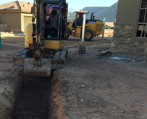 Trench digging at Pelican Hills St. George